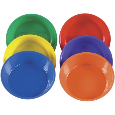 School Smart Plastic Sorting Bowls, 6", Assorted Colors, Set of 6   552739707